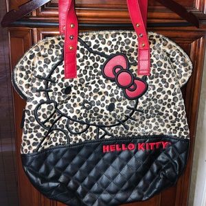 Loungefly Loves Hello Kitty Leopard Large Tote Bag
